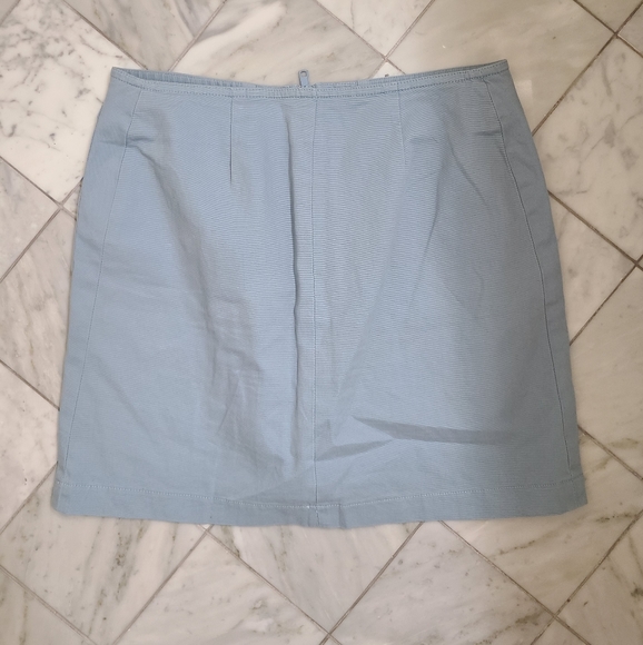 Gap Skirt Light Blue Zipper Front Skirt Size 4 - Picture 2 of 5